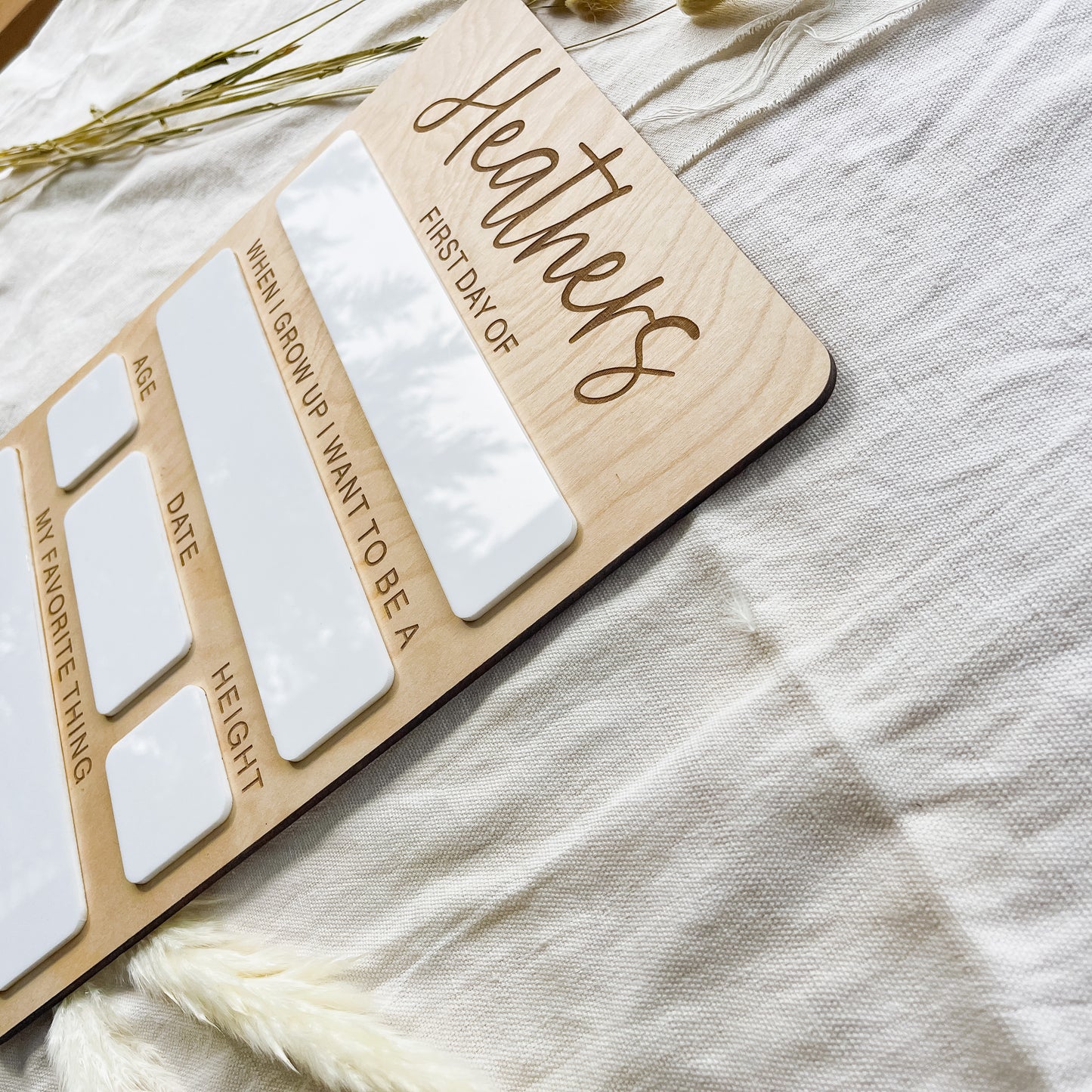 Personalized First Day of School Sign